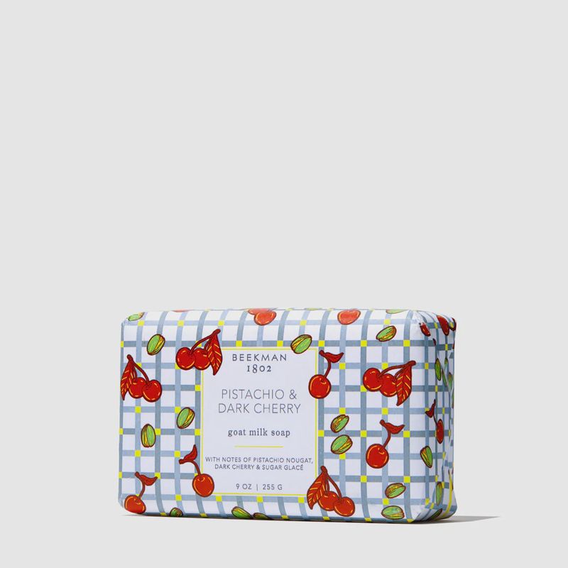 Pistachio &amp; Dark Cherry Goat Milk Soap