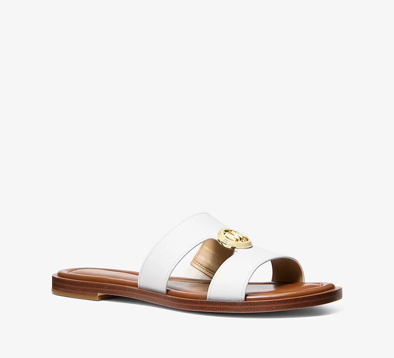 Erin Flat Sandal, Colour: Optic White, Size: 6