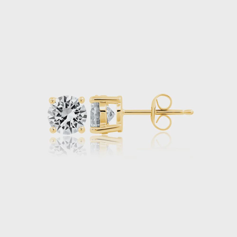 1.5ct Brilliant Stud Earrings Finished in Gold