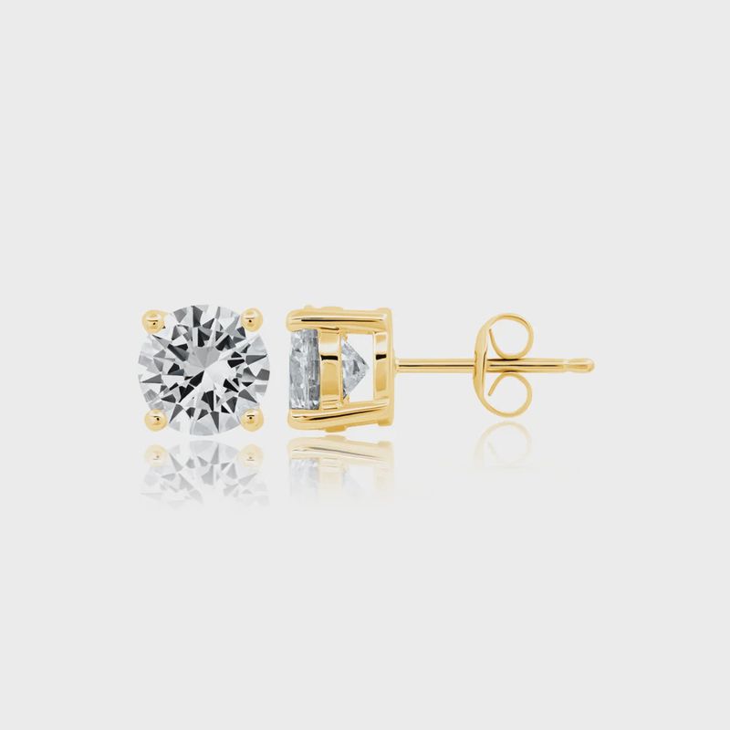 2ct Brilliant Stud Earrings Finished in Gold