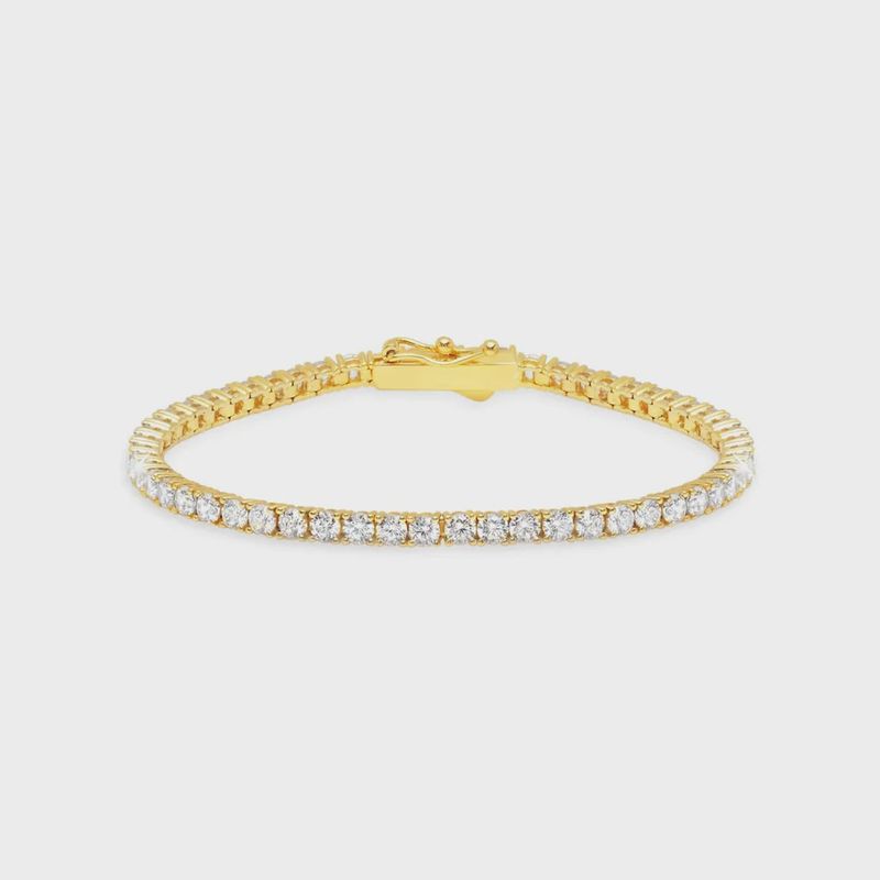 3mm Brilliant Tennis Bracelet Finished in Gold