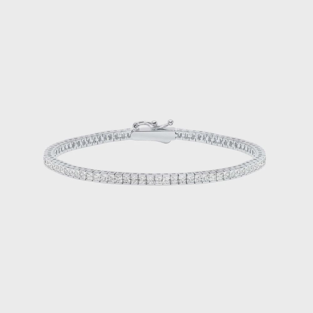 2mm Princess Tennis Bracelet in Platinum