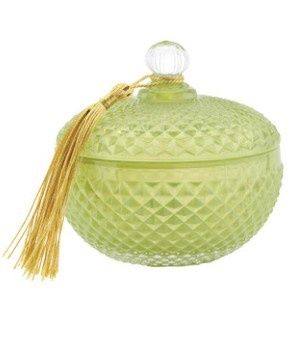 Green Glass Jar 0222