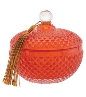 Red Glass Jar