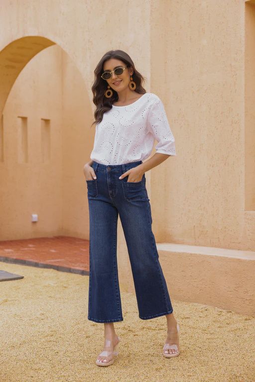 Nia's Pocket Jeans, Size: S, Variant: Dark Wash