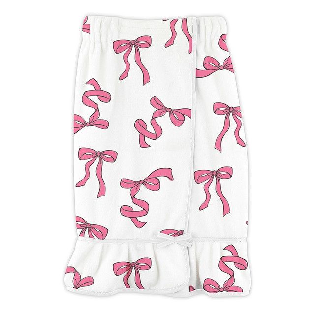 Spa Wrap - Pink Bows