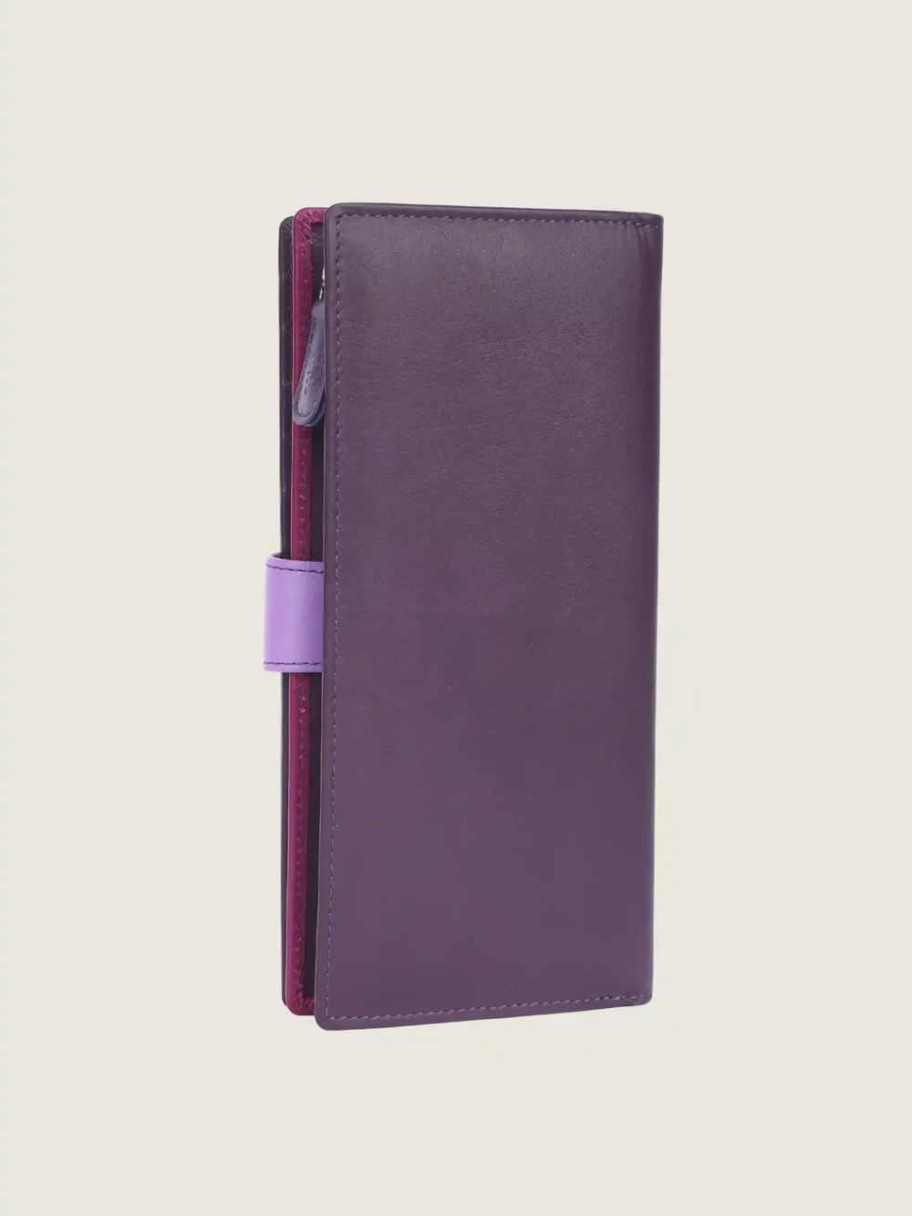 Modena Nappa Leather Wallet, Colour: Purple