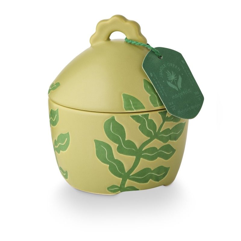 Jungle Green Magnolia Lidded Ceramic