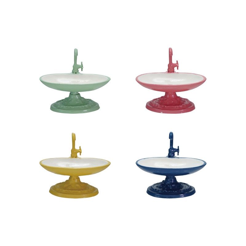 6" Metal Sink Shaped Sponge Soap Holder