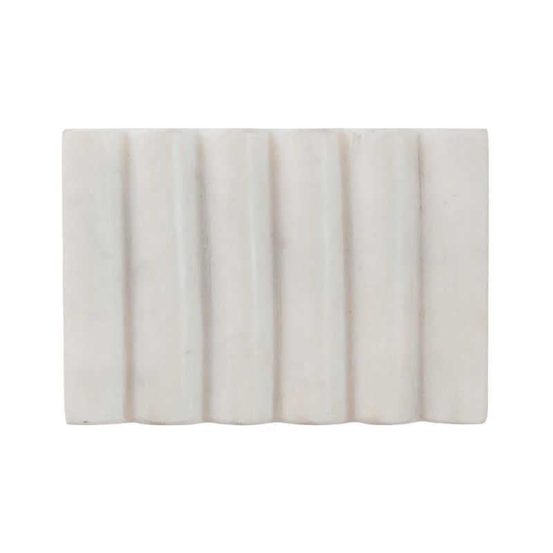 5.5" x 4.5" Marble Soap Dish - White