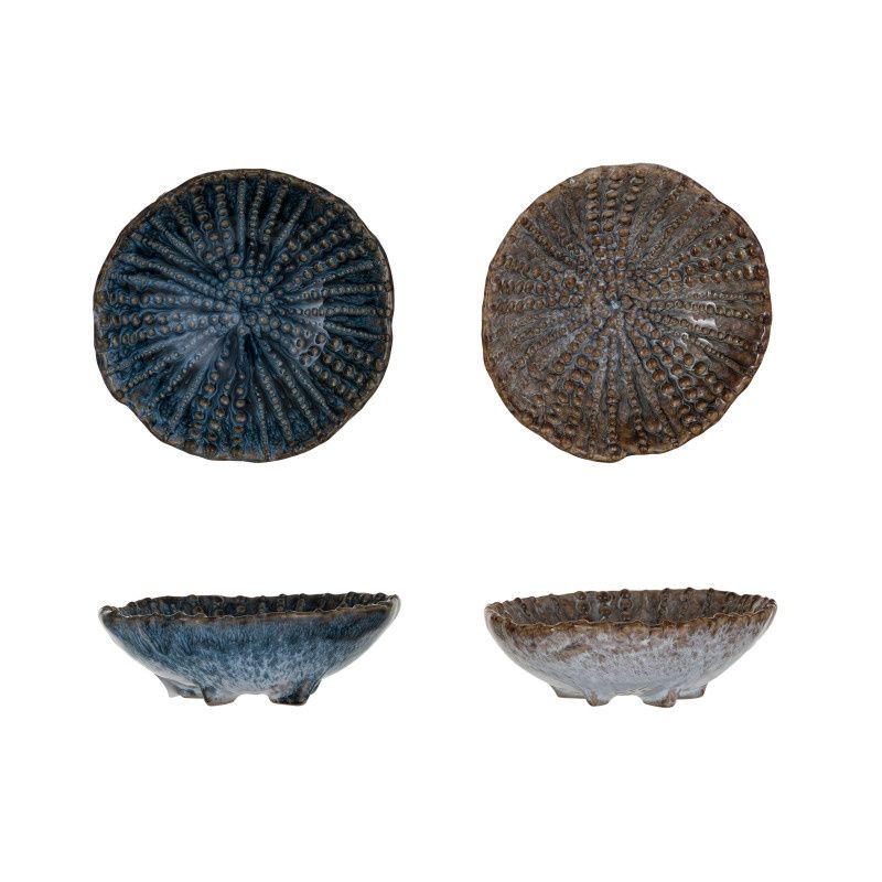 4.25" Stoneware Dish w/Embossed Dots