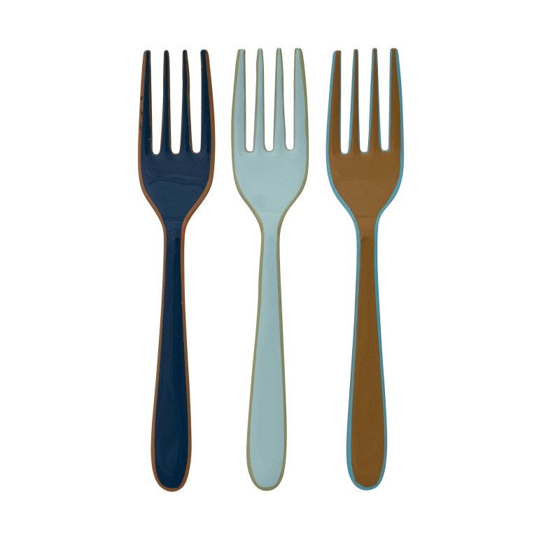 Enameled Stainless Steel Fork w/ Colored Edge