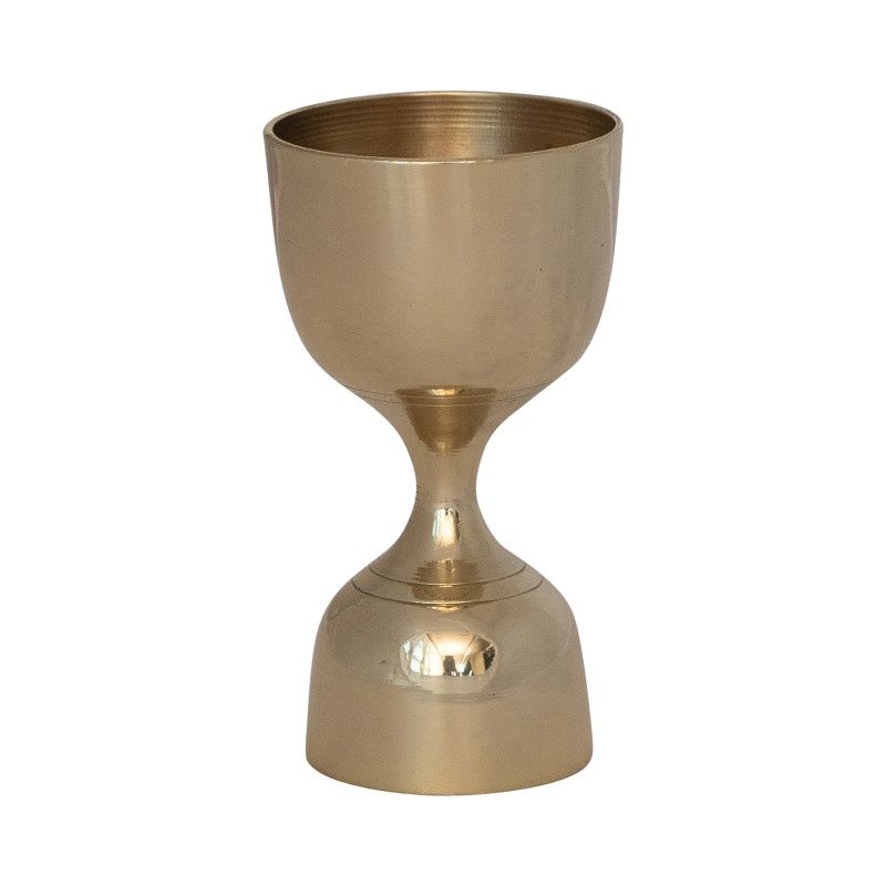 2" x 3.75" 1 oz/2oz. Brass Cocktail Jigger