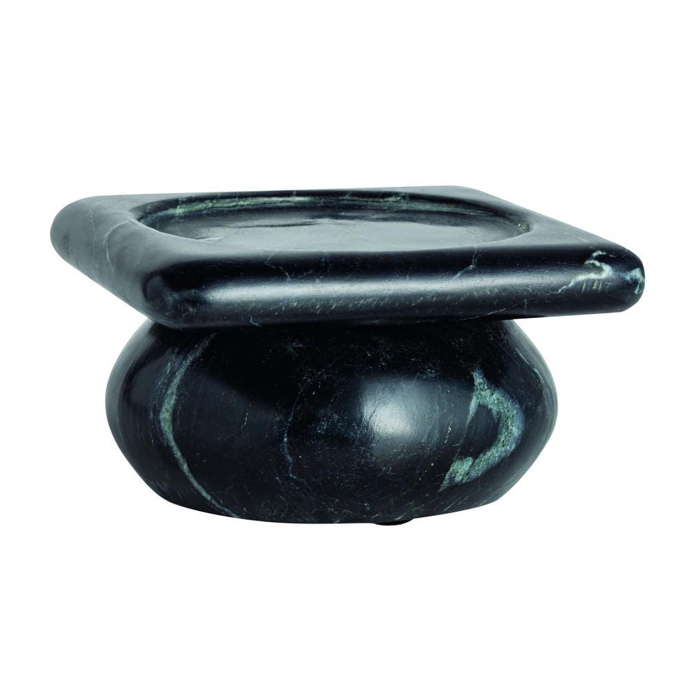 Black Marble Pillar Holder
