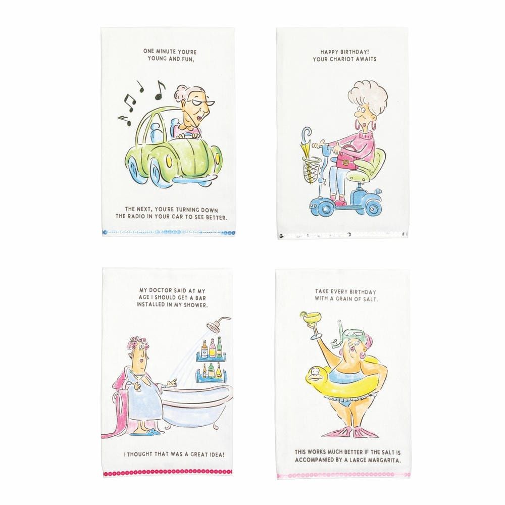 Glitter Birthday Tea Towel