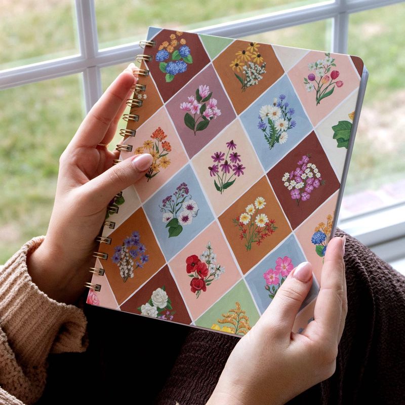 Vintage Blooms Floral Spiral Notebook