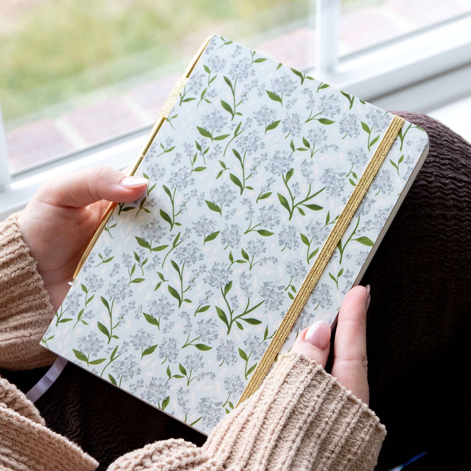 Hydrangeas Lay Flat Lined Journal