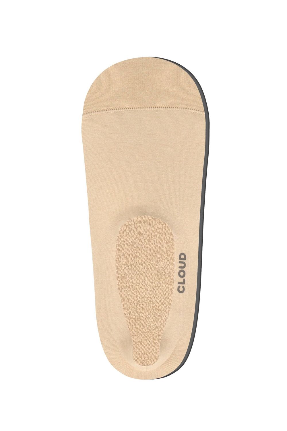 CLOUD Ankle No Show Socks: Beige / S