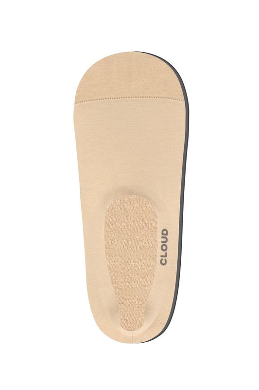 CLOUD Ankle No Show Socks: Beige / S