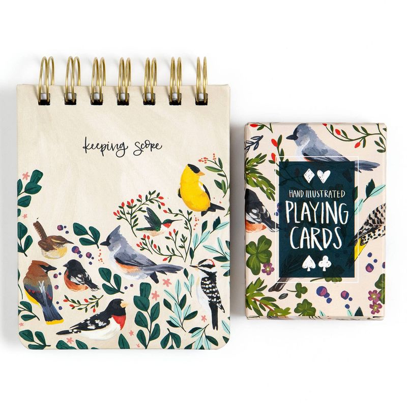 Birds Playing Cards + Scorekeeping Set
