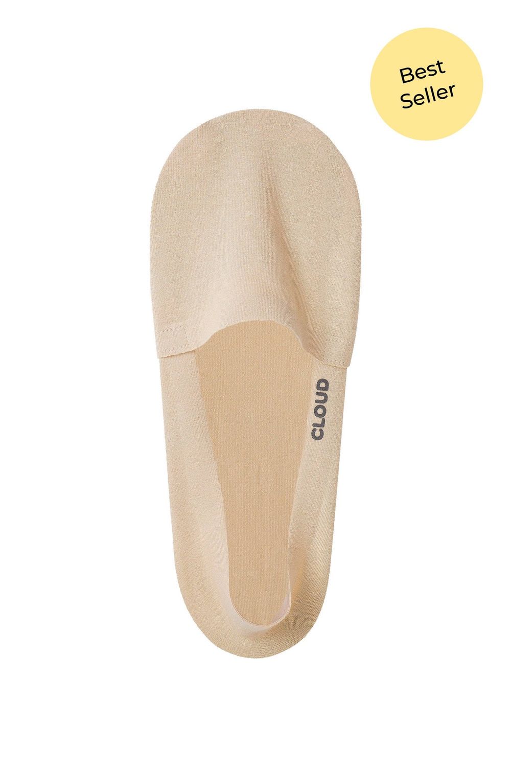 CLOUD MVS Premium No Show Socks: Beige / L
