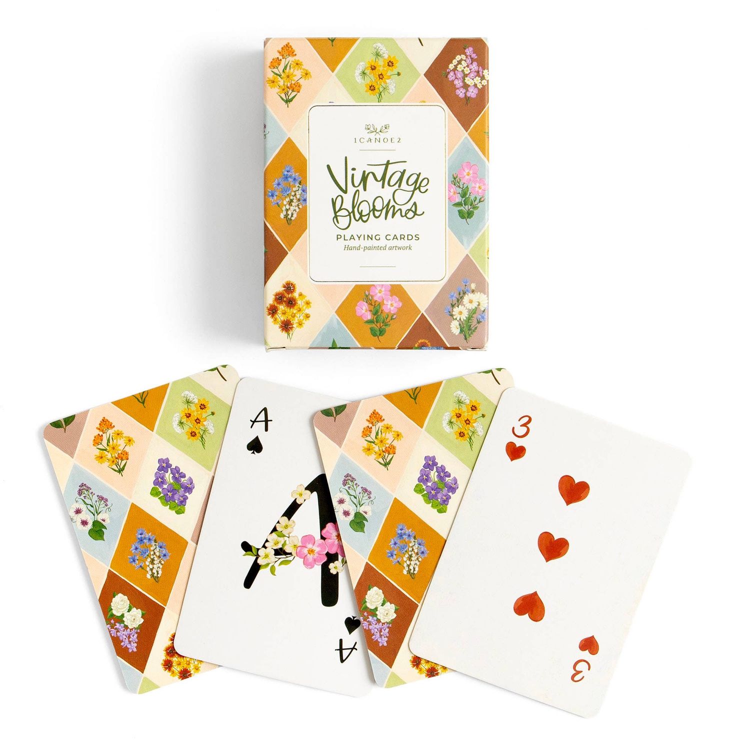 Vintage Blooms Floral Deck of Playing Cards