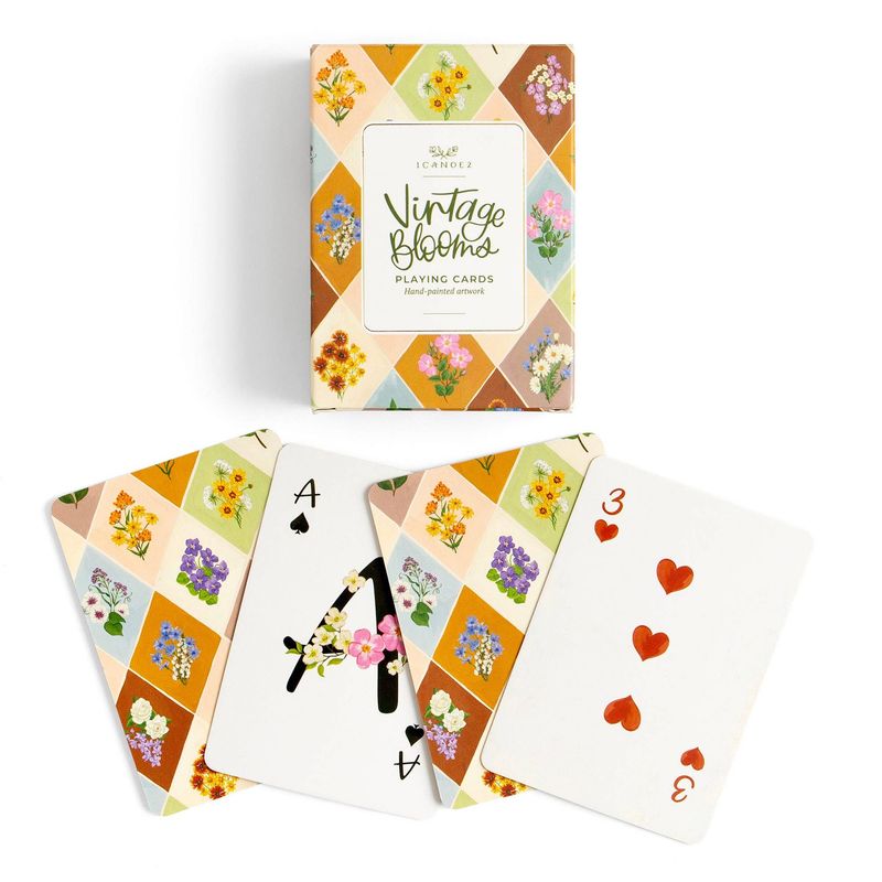 Vintage Blooms Floral Deck of Playing Cards