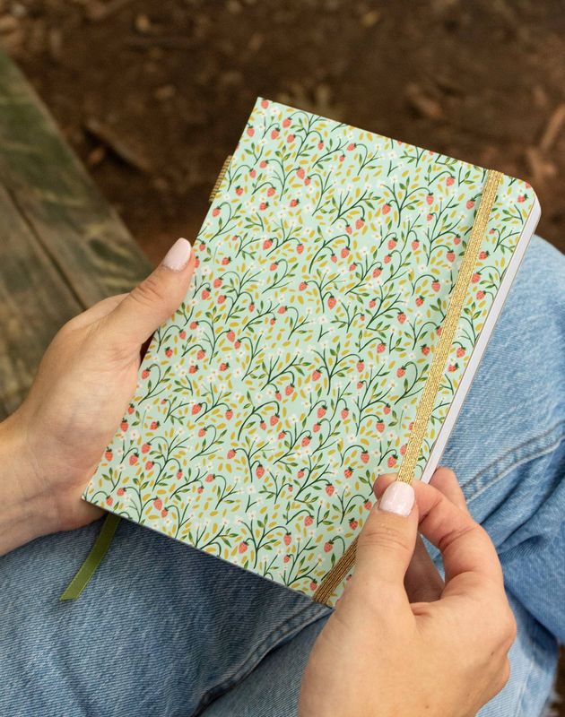 Strawberry Meadow Lined Journal