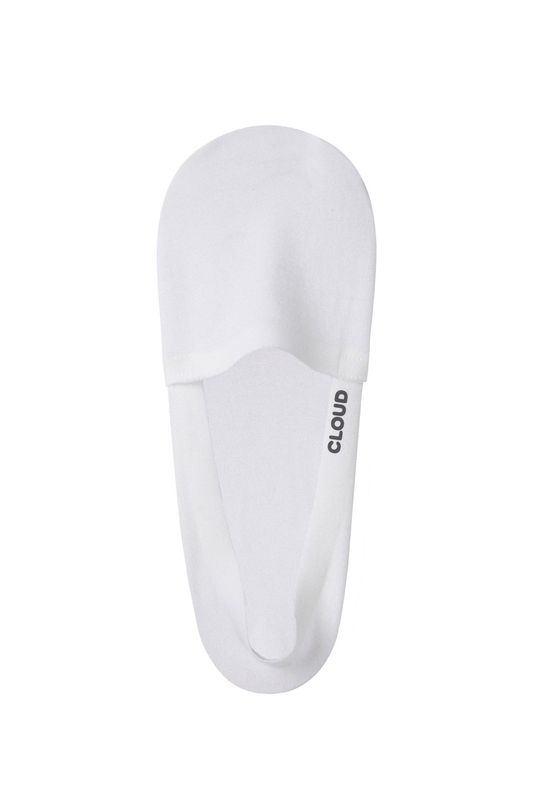 CLOUD MVS Premium No Show Socks: White / S
