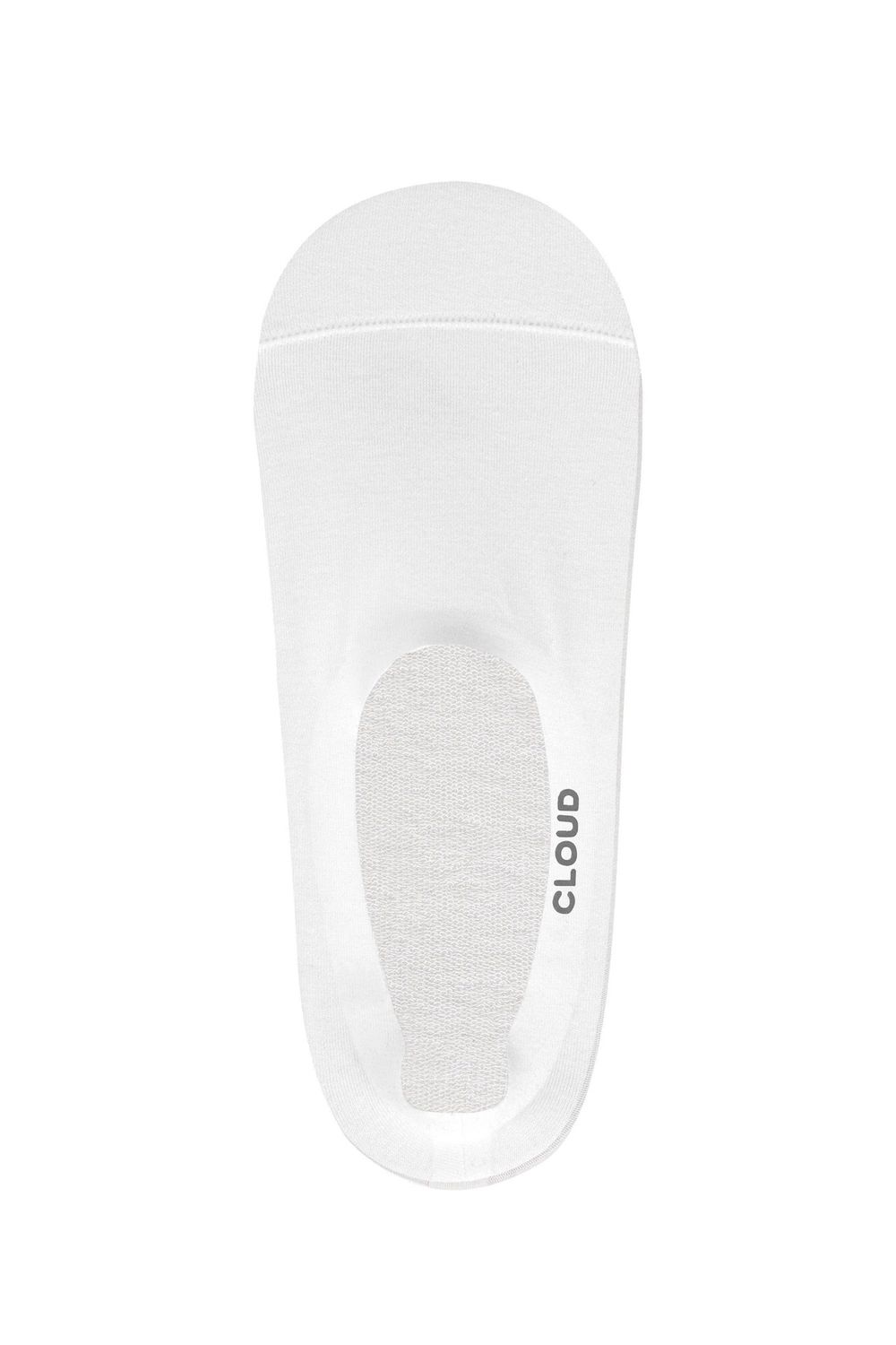 CLOUD Ankle No Show Socks: White / S
