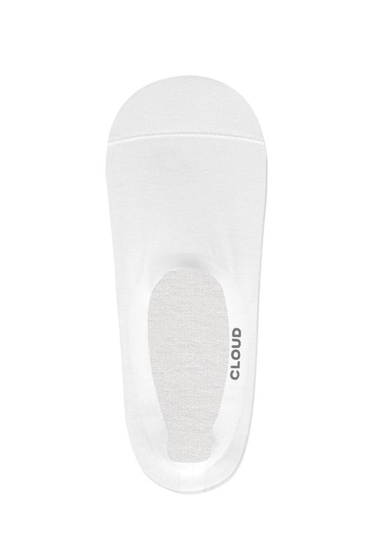 CLOUD Ankle No Show Socks: White / S