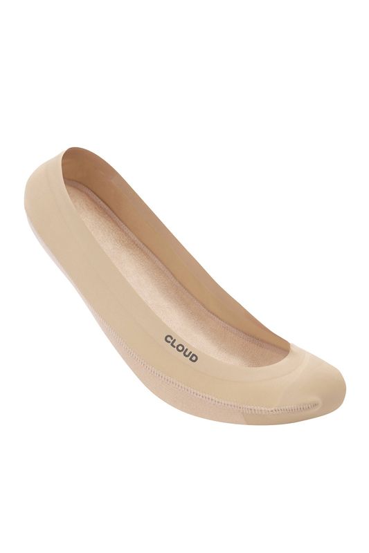 CLOUD Liner No Show Socks: Beige / L