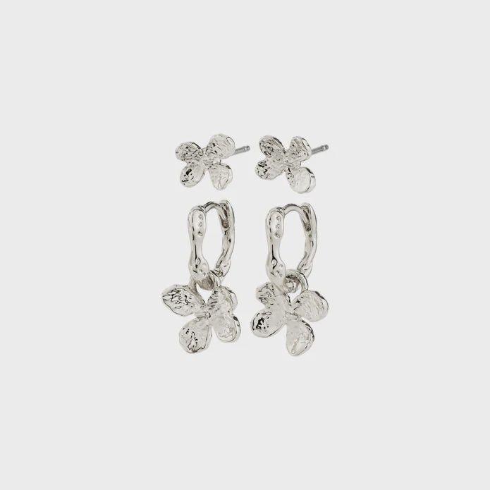 AJANI earrings 2-in-1 set, silver-plated