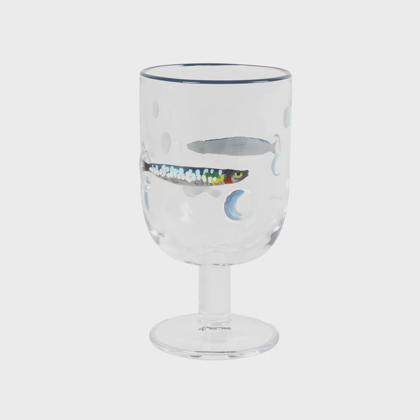 Fish Wine Glass Blue