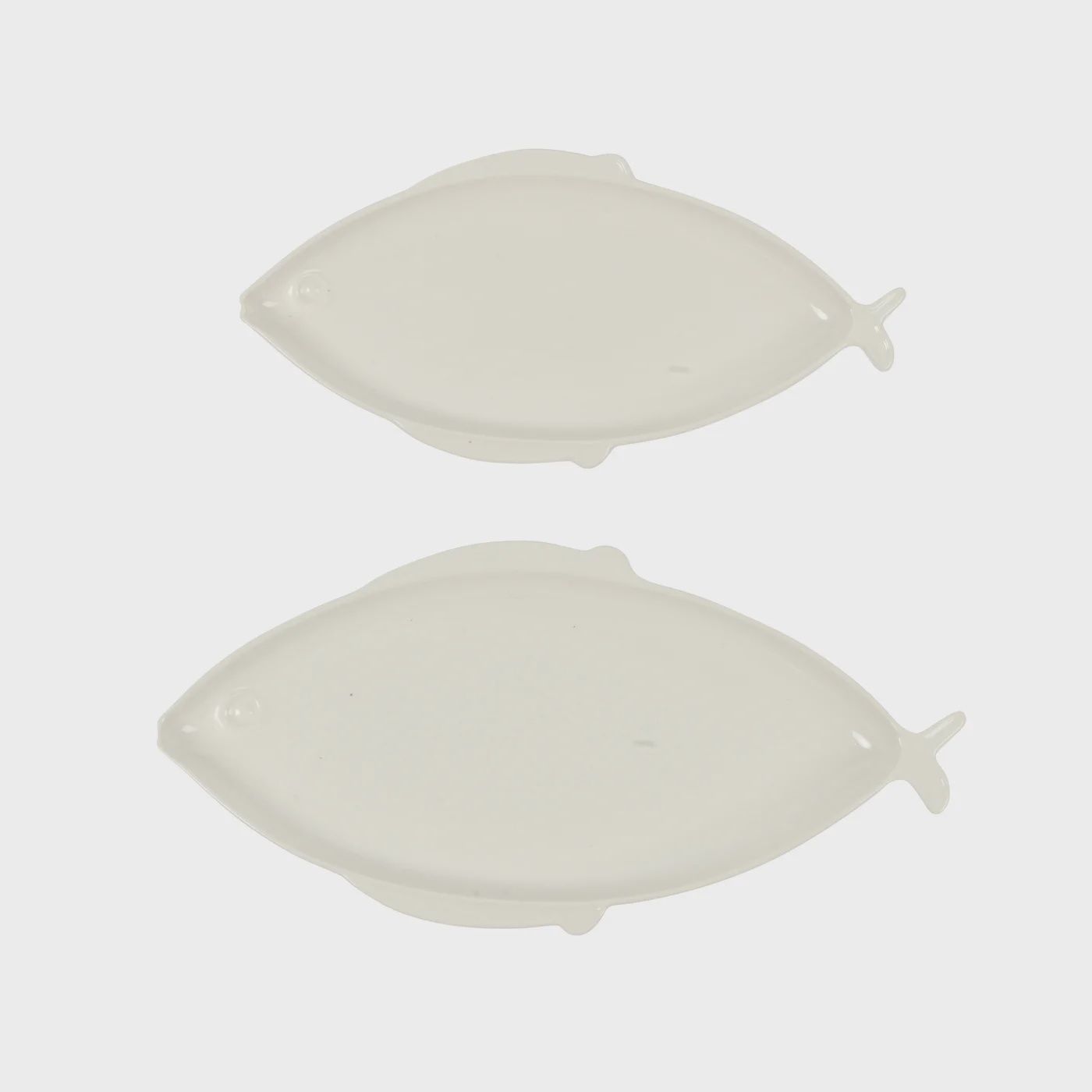 Fish Serving Plate Set Of 2 White