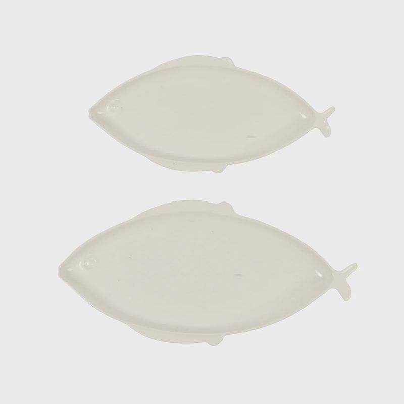 Fish Serving Plate Set Of 2 White
