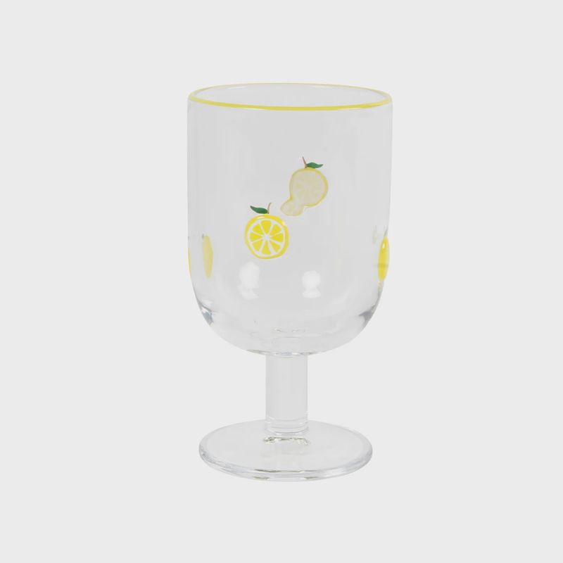 Lemon Wine Glass Yellow