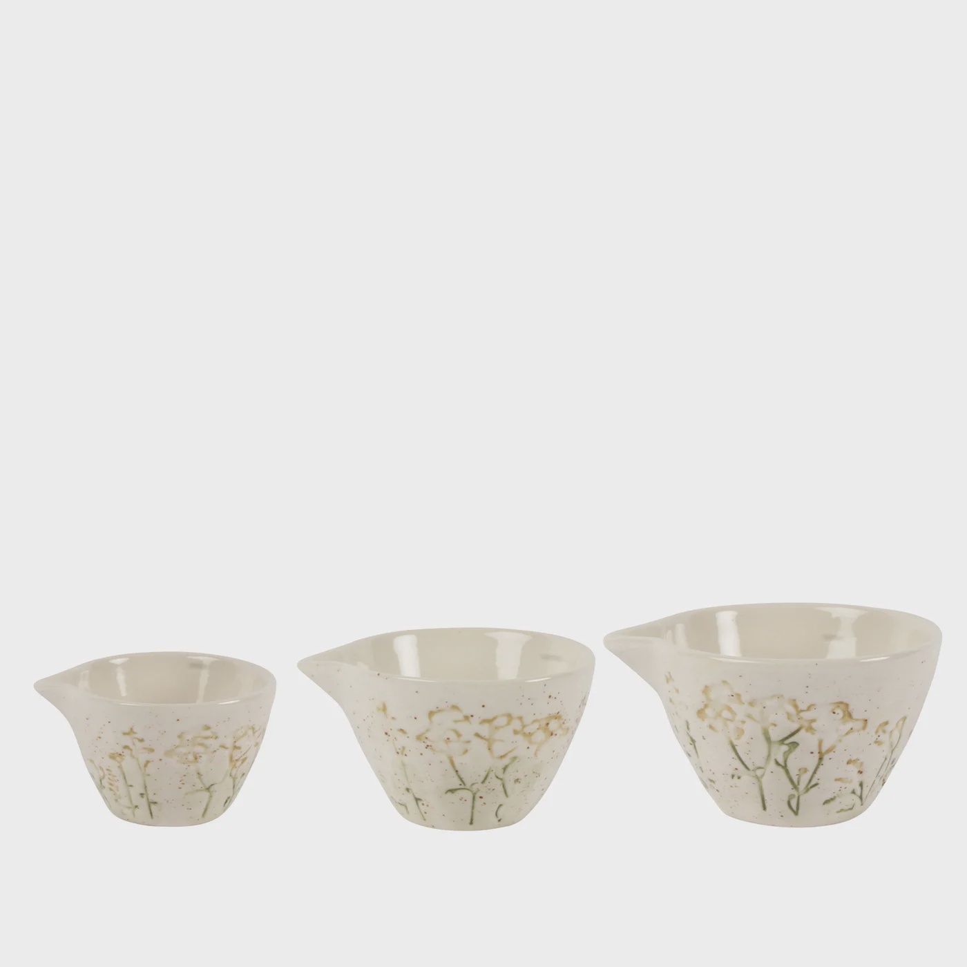 Embossed Floral Mini Bowls Set Of 3 Multi