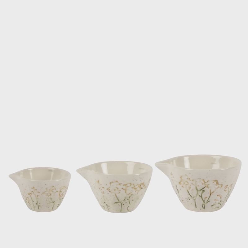 Embossed Floral Mini Bowls Set Of 3 Multi