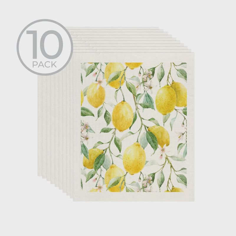 Fresh Lemon Sponge Cloth P/10 Yellow