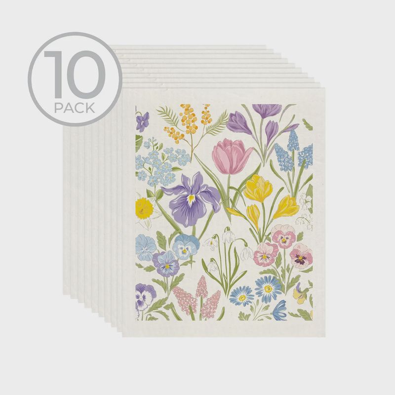 Mixed Spring Floral Sponge Cloth P/10 Multi