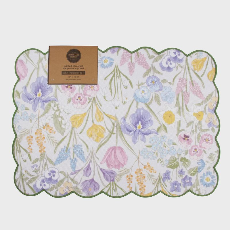 Mixed Spring Floral Placemat S/4 Multi
