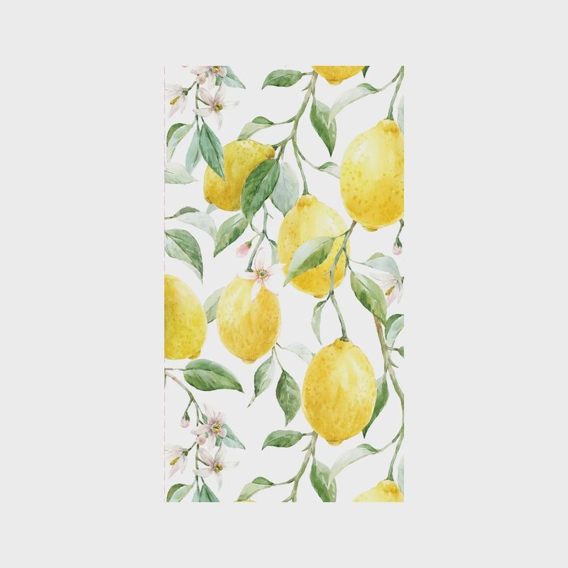 Fresh Lemon Printed Guest Napkin 16Pk Yellow