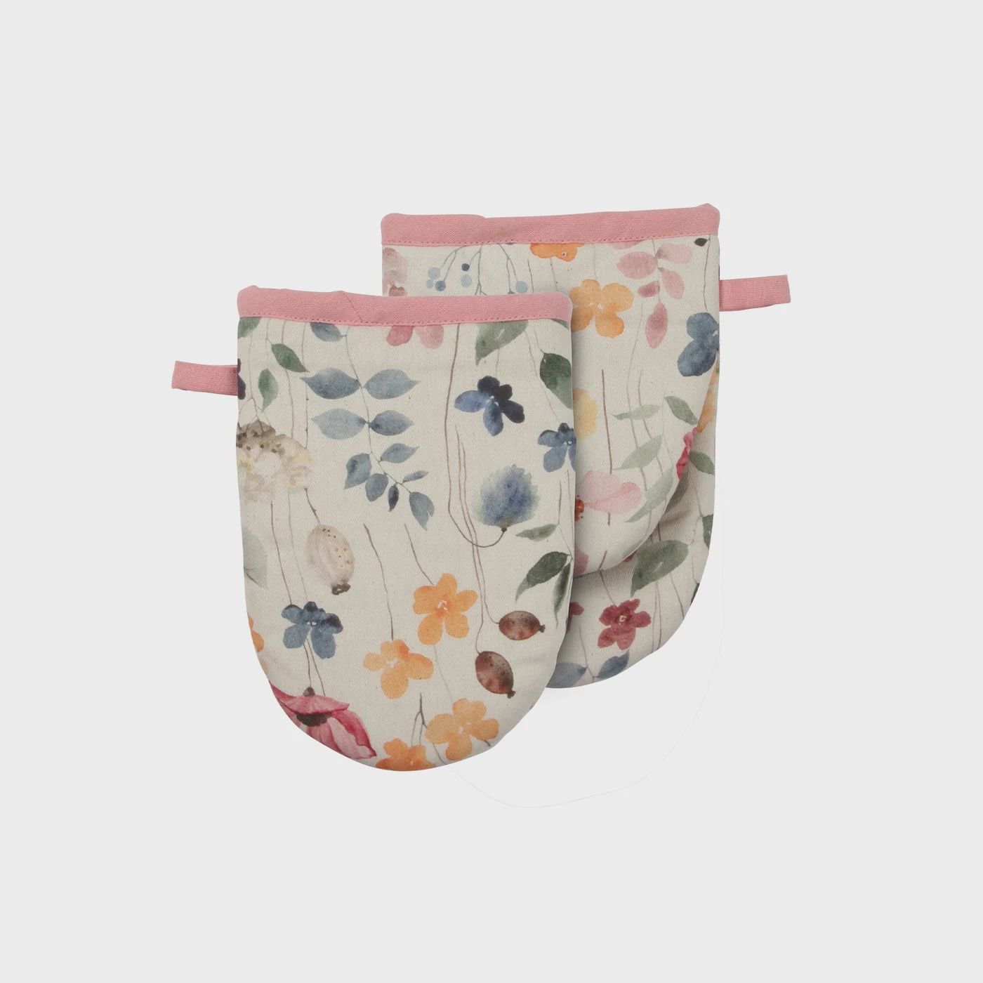 Watercolor Garden Mini Mitt Set Of 2 Multi