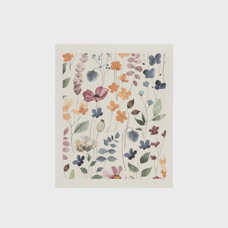 Watercolor Garden Sponge Cloth Multi