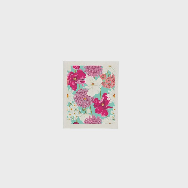 Bold Floral Sponge Cloth Green