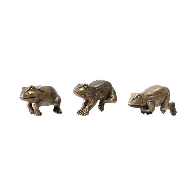 Frog Pot Hanger Distressed Gold Finish
