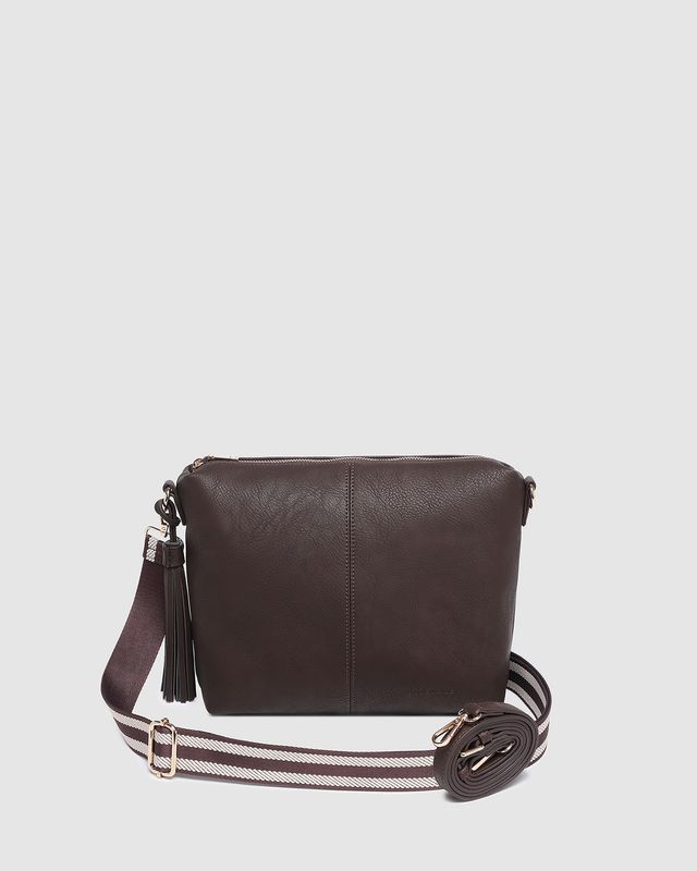 Daisy Stripe Crossbody Bag Chocolate