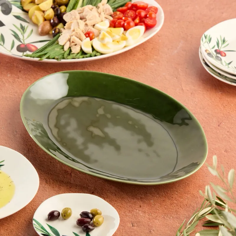 Verde Oval Platter 16"