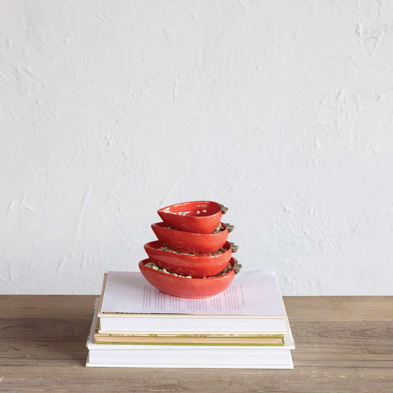 Strawberry Shaped Measuring Cups S/4
